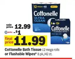 Meijer Cottonelle Bath Tissue or Flushable Wipes offer