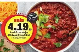 Meijer 80% Lean Ground Beef offer