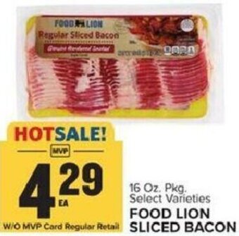 Food Lion Food Lion Sliced Bacon 16 oz offer