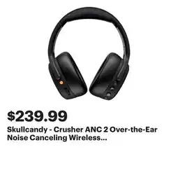 Best Buy Skullcandy - Crusher ANC 2 Over-the-Ear Noise Canceling Wireless Headphones - Black offer