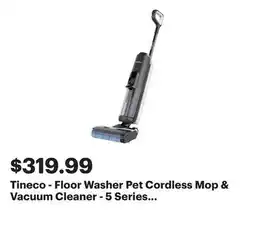 Best Buy Tineco - Floor Washer Pet Cordless Mop & Vacuum Cleaner - 5 Series - Black offer