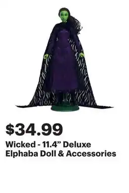 Best Buy Wicked - 11.4 Deluxe Elphaba Doll & Accessories offer