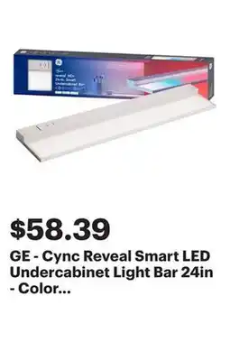 Best Buy GE - Cync Reveal Smart LED Undercabinet Light Bar 24in - Color Changing - White offer