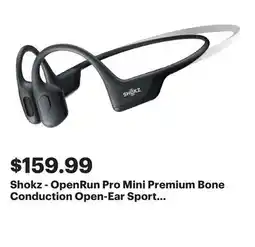 Best Buy Shokz - OpenRun Pro Mini Premium Bone Conduction Open-Ear Sport Headphones - Black offer