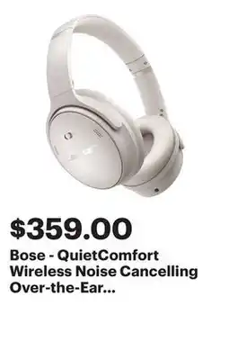 Best Buy Bose - QuietComfort Wireless Noise Cancelling Over-the-Ear Bluetooth Headphones - White Smoke offer