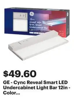 Best Buy GE - Cync Reveal Smart LED Undercabinet Light Bar 12in - Color Changing - White offer