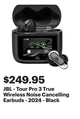 Best Buy JBL - Tour Pro 3 True Wireless Noise Cancelling Earbuds - 2024 - Black offer