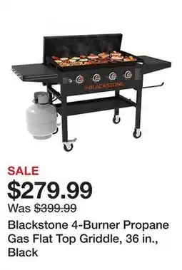 Tractor Supply Company Blackstone 4-Burner Propane Gas Flat Top Griddle, 36 in., Black offer