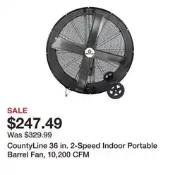 Tractor Supply Company CountyLine 36 in. 2-Speed Indoor Portable Barrel Fan, 10,200 CFM offer