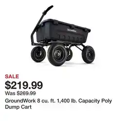 Tractor Supply Company GroundWork 8 cu. ft. 1,400 lb. Capacity Poly Dump Cart offer