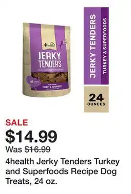 Tractor Supply Company 4health Jerky Tenders Turkey and Superfoods Recipe Dog Treats, 24 oz offer