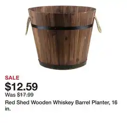 Tractor Supply Company Red Shed Wooden Whiskey Barrel Planter, 16 in offer