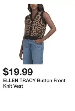 Marshalls ELLEN TRACY Button Front Knit Vest offer