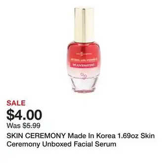 Marshalls SKIN CEREMONY Made In Korea 1.69oz Skin Ceremony Unboxed Facial Serum offer