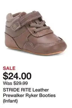 Marshalls STRIDE RITE Leather Prewalker Ryker Booties (Infant) offer
