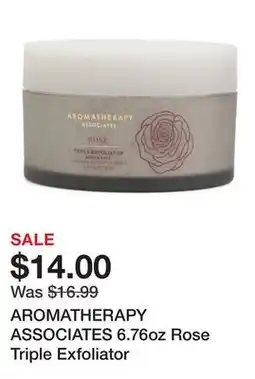 Marshalls AROMATHERAPY ASSOCIATES 6.76oz Rose Triple Exfoliator offer