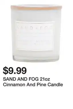 Marshalls SAND AND FOG 21oz Cinnamon And Pine Candle offer
