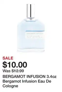 Marshalls BERGAMOT INFUSION 3.4oz Bergamot Infusion Eau De Cologne offer