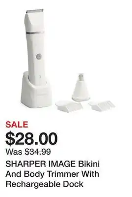 Marshalls SHARPER IMAGE Bikini And Body Trimmer With Rechargeable Dock offer