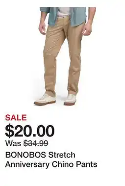 Marshalls BONOBOS Stretch Anniversary Chino Pants offer
