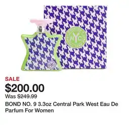 Marshalls BOND NO. 9 3.3oz Central Park West Eau De Parfum For Women offer