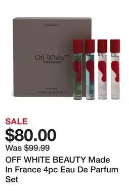 Marshalls OFF WHITE BEAUTY Made In France 4pc Eau De Parfum Set offer