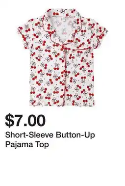 Five Below Short-Sleeve Button-Up Pajama Top offer