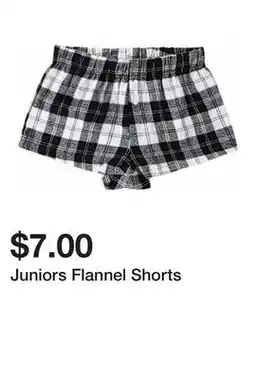 Five Below Juniors Flannel Shorts offer
