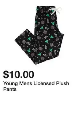 Five Below Young Mens Licensed Plush Pants offer