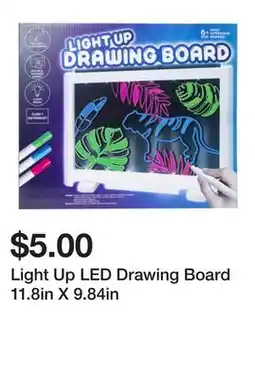 Five Below Light Up LED Drawing Board 11.8in X 9.84in offer