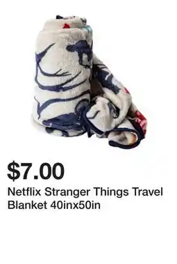 Five Below Netflix Stranger Things Travel Blanket 40inx50in offer