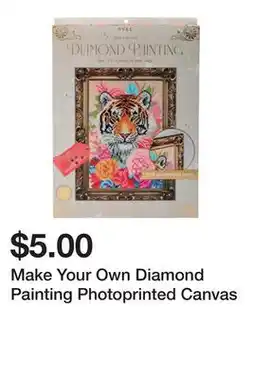 Five Below Make Your Own Diamond Painting Photoprinted Canvas offer