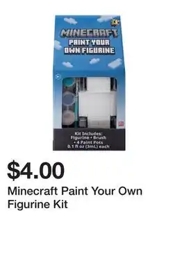 Five Below Minecraft Paint Your Own Figurine Kit offer