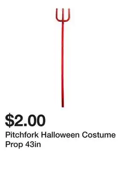 Five Below Pitchfork Halloween Costume Prop 43in offer
