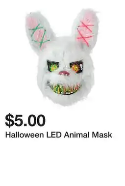 Five Below Halloween LED Animal Mask offer