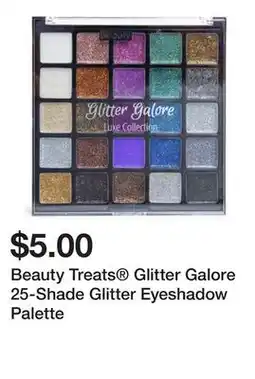 Five Below Beauty Treats Glitter Galore 25-Shade Glitter Eyeshadow Palette offer