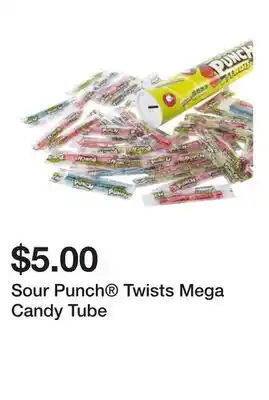 Five Below Sour Punch Twists Mega Candy Tube offer