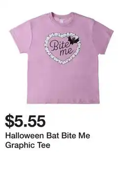 Five Below Halloween Bat Bite Me Graphic Tee offer