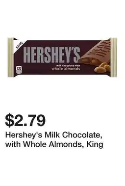 Wegmans Hershey's Milk Chocolate, with Whole Almonds, King offer