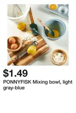 Ikea PONNYFISK Mixing bowl, light gray-blue offer