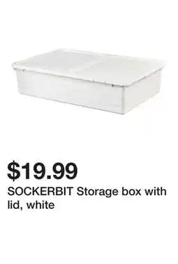 Ikea SOCKERBIT Storage box with lid, white offer