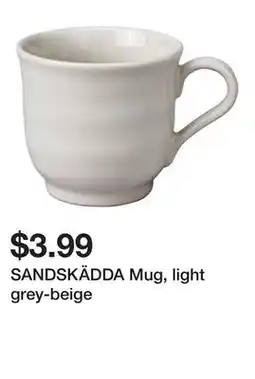 Ikea SANDSKÄDDA Mug, light grey-beige offer
