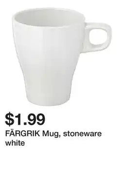 Ikea FÄRGRIK Mug, stoneware white offer