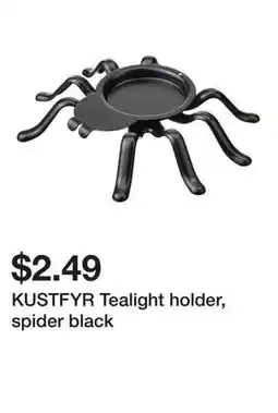 Ikea KUSTFYR Tealight holder, spider black offer