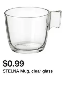 Ikea STELNA Mug, clear glass offer