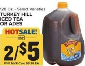 Food Lion Turkey Hill Iced Tea Or Ades 128 oz offer