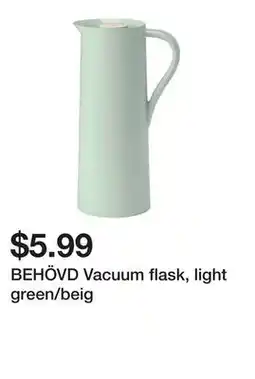Ikea BEHÖVD Vacuum flask, light green/beig offer