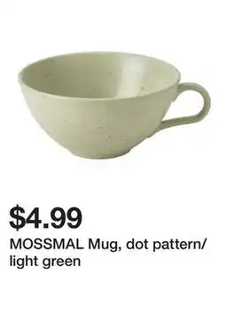 Ikea MOSSMAL Mug, dot pattern/light green offer