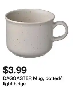 Ikea DAGGASTER Mug, dotted/light beige offer