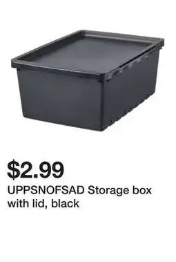 Ikea UPPSNOFSAD Storage box with lid, black offer